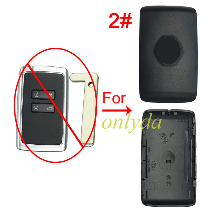 For Renault  separate back cover with badge for Renault-B30 series key shell, 1# whitel Renault badge, 2# blackRenault badge, 3# New Renault badge, 4#New Dacia badge  pls choose model