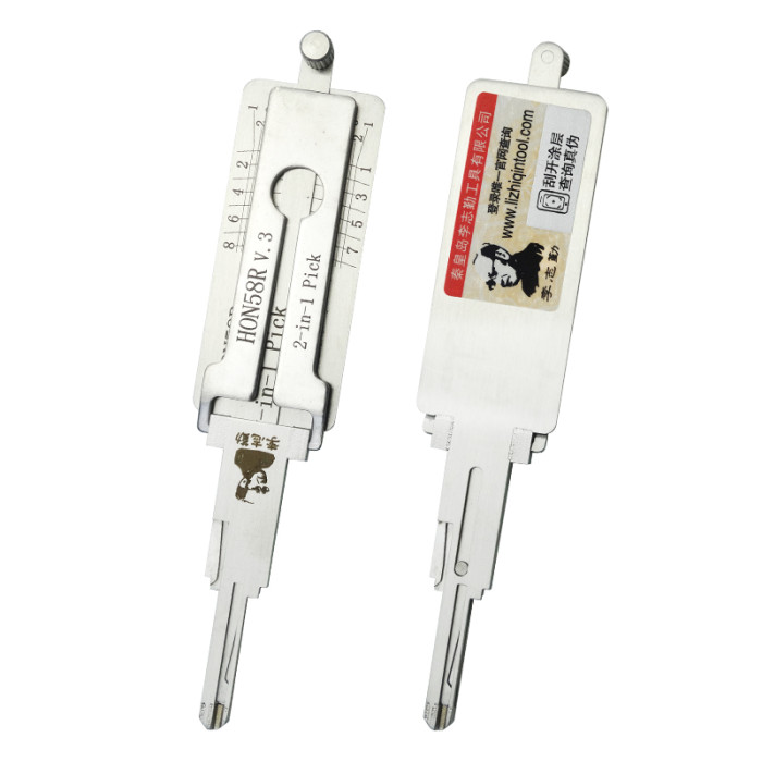 For Lishi HON58Rlock pick and decoder together  2 in 1 used for Honda motorcycle