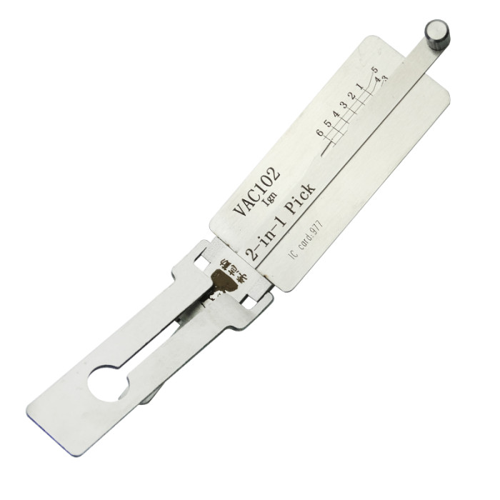 For VAC102 renault flat key  2 in 1 decoder and lockpick only for ignition lock