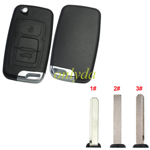 For Geely 2 button remote key blank,please choose the blade