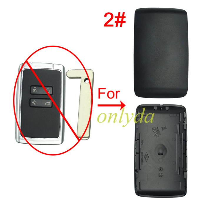 For Renault key shell separate back cover without badge , pls choose model
