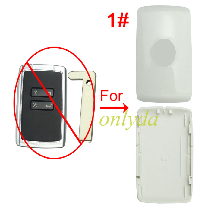 For Renault  separate back cover with badge for Renault-B30 series key shell, 1# whitel Renault badge, 2# blackRenault badge, 3# New Renault badge, 4#New Dacia badge  pls choose model