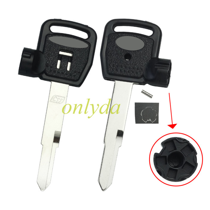 For KYMCO motorcycle key  shell with left cut blade with badge