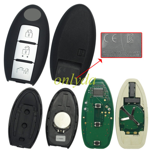 Genuine  Nissan  Nissan Leaf - Juke - NV200 - 285E3-3NL3A - TWB1G694 Nissan Part Number: 285E33NL3A 3 Buttons: Lock, Unlock & Charge Cable Frequency: 433 Mhz Battery: CR2025 PCF7952A / HITAG 2 / 46 CHIP TWBIG694 285E3-9KN0A 285E3-4FA1A 285E3-3NL3A 2016 Nissan Lannia2017 Nissan Sentra 2014-2016      Nissan NV200 2015-2018      Nissan Leaf 2010-2017      Nissan Juke