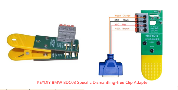 KEYDIY BMW BDC03 Specific Dismantling-free Clip Adapter for KD-X4, KD-MAX and Other BDC3 Devices