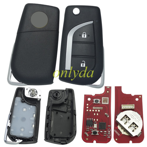 XKTO21EN Xhorse  2nd Generation Wire Remote Key for Toyota 2 Buttons