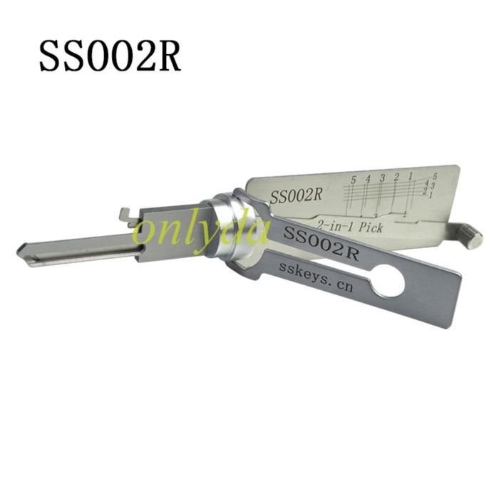 MOQ 20pcs Aftermarket ODM(Customize) High quality  2 in 1 tools，SS002R s-groove Locksmith Tool 2 in 1 Pick