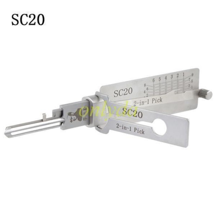 MOQ 20pcs Aftermarket ODM(Customize) High quality  2 in 1 tools，SC20 Locksmith Tool 2-in-1 Pick for Residential Lock