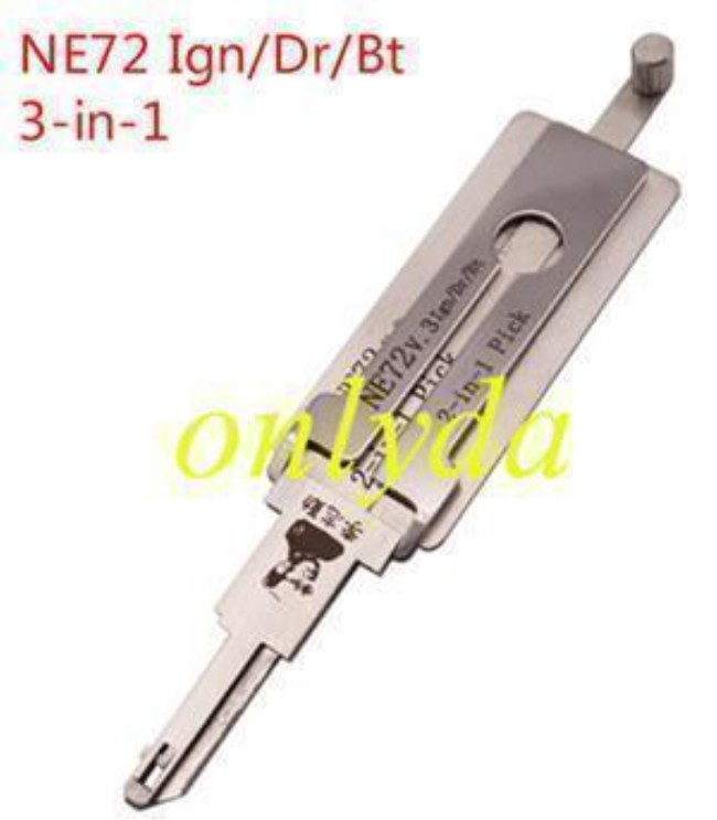 MOQ 20pcs Aftermarket ODM(Customize) High quality 2 in 1 tools,NE72-Peugeot 206 3-IN-1 Lock pick, for ignition lock, door lock, and decoder ! used for Peugeot 206,207