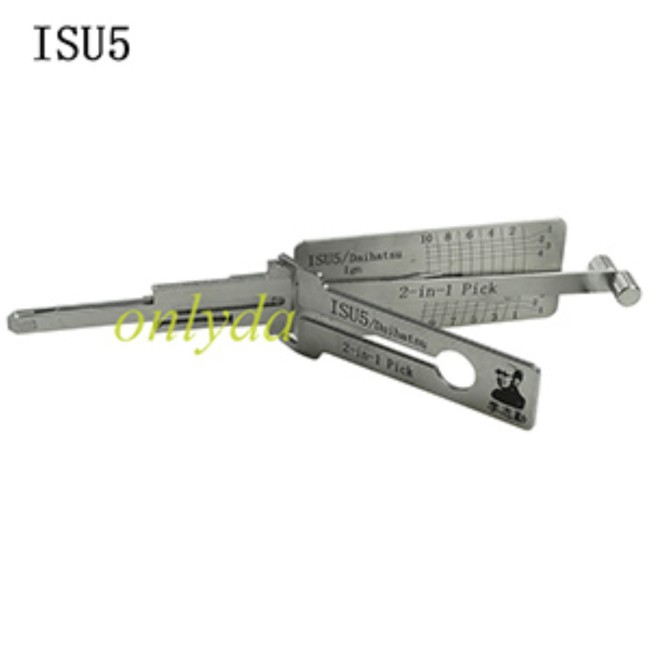 MOQ 20pcs Aftermarket ODM(Customize) High quality 2 in 1 tools,ISU5 2 In 1 lock pick and decoder only for ignition lock