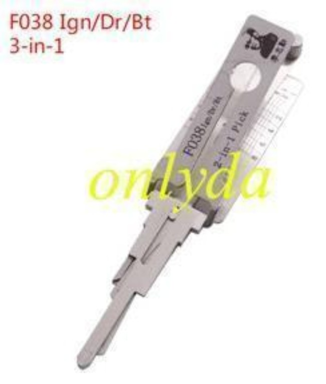 MOQ 20pcs Aftermarket ODM(Customize) High quality 2 in 1 tools,Ford F038 3 In 1 lock pick and decoder used for Ford Lincoln Mazda Nissan