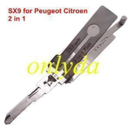 MOQ 20pcs Aftermarket ODM(Customize) High quality  2 in 1 tools，SX9  2 in 1 decode and lockpick for Peugeot Citroen only for ignition lock