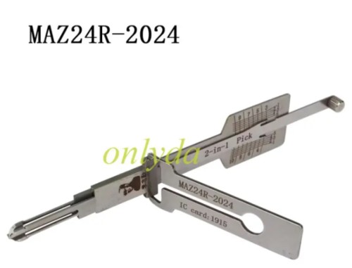 MOQ 20pcs Aftermarket ODM(Customize) High quality  2 in 1 tools，MAZ24R-2024 2 in 1 decoder and lockpick tool used for Mazda