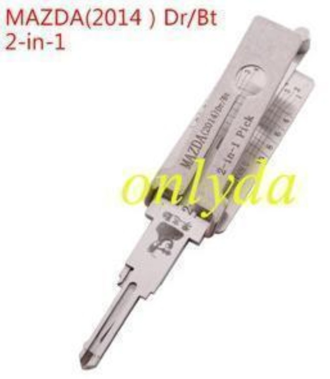 MOQ 20pcs Aftermarket ODM(Customize) High quality 2 in 1 tools,MAZDA2014 2 In 1 lock pick and decoder Used for 2014 Mazda