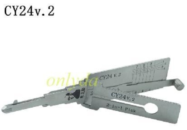 MOQ 20pcs Aftermarket ODM(Customize) High quality 2 in 1 tools,Chrysler CY24 2 In 1 lock pick and decoder used for Chrysler Dodge jeep