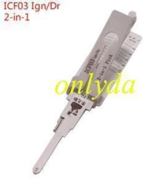 MOQ 20pcs Aftermarket ODM(Customize) High quality 2 in 1 tools,ICF03 2 in 1 lockpick and decoder genuine