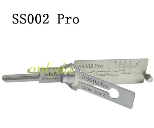 MOQ 20pcs Aftermarket ODM(Customize) High quality  2 in 1 tools，SS002 Pro s-groove Locksmith Tool 2 in 1 Pick Electronic control gate Residential Lock