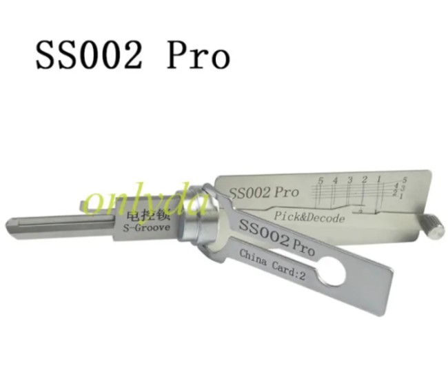 MOQ 20pcs Aftermarket ODM(Customize) High quality 2 in 1 tools,SS002 Pro s-groove Locksmith Tool 2 in 1 Pick Electronic control gate Residential Lock