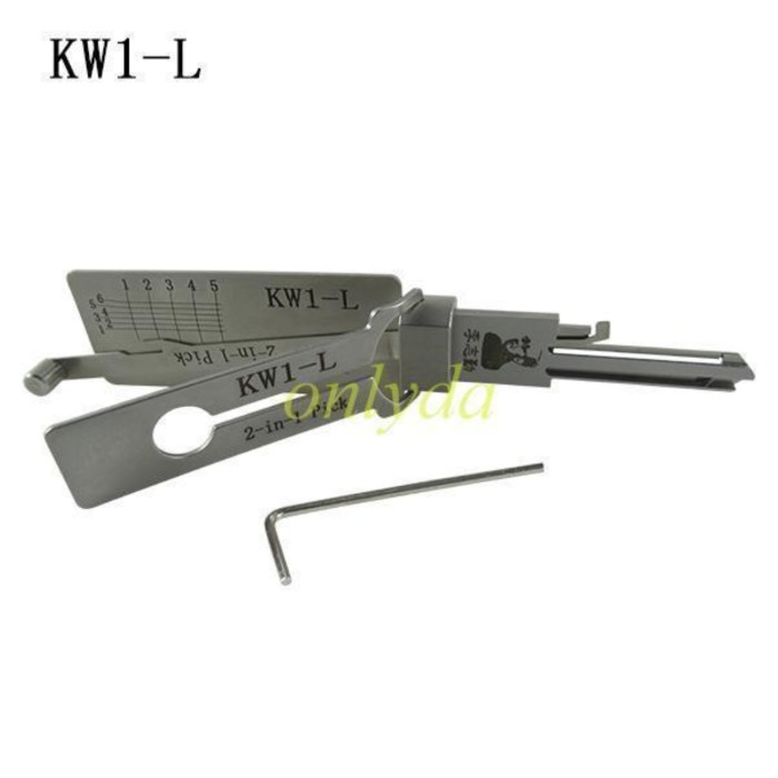MOQ 20pcs Aftermarket ODM(Customize) High quality  2 in 1 tools，KW1-L  2 in 1 decode and lockpick for KwiKset Kawasaki  Motorcycle key