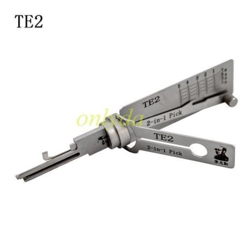MOQ 20pcs Aftermarket ODM(Customize) High quality  2 in 1 tools， TE2  2 in 1 decode and lockpick tools