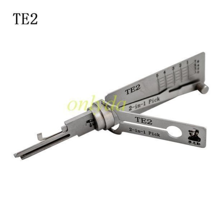 MOQ 20pcs Aftermarket ODM(Customize) High quality  2 in 1 tools， TE2  2 in 1 decode and lockpick tools