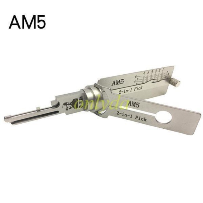 MOQ 20pcs Aftermarket ODM(Customize) High quality  2 in 1 tools，AM5 Locksmith Tool 2-in-1 Pick for American Padlock   Residential Lock