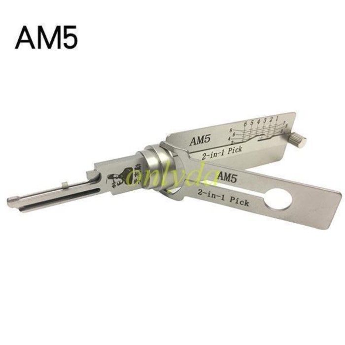 MOQ 20pcs Aftermarket ODM(Customize) High quality  2 in 1 tools，AM5 Locksmith Tool 2-in-1 Pick for American Padlock   Residential Lock