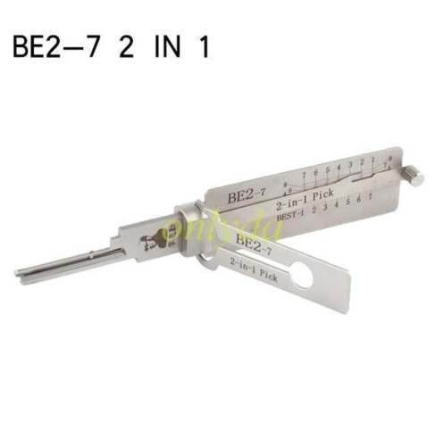 MOQ 20pcs Aftermarket ODM(Customize) High quality  2 in 1 tools，BE2-7  2 in 1 decode and lockpick for Best Residential Lock