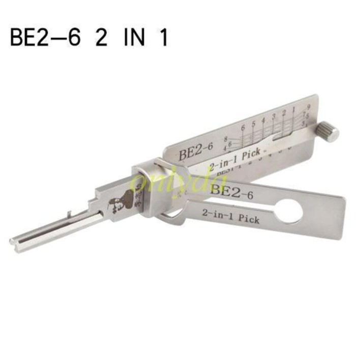 MOQ 20pcs Aftermarket ODM(Customize) High quality  2 in 1 tools，BE2-6  2 in 1 decode and lockpick for Best  Residential Lock