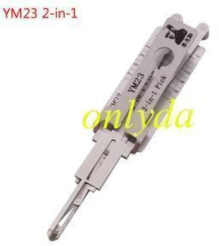 MOQ 20pcs Aftermarket ODM(Customize) High quality  2 in 1 tools，YM23 For Benz Smart flat key 2 in 1 decoder and lockpick
