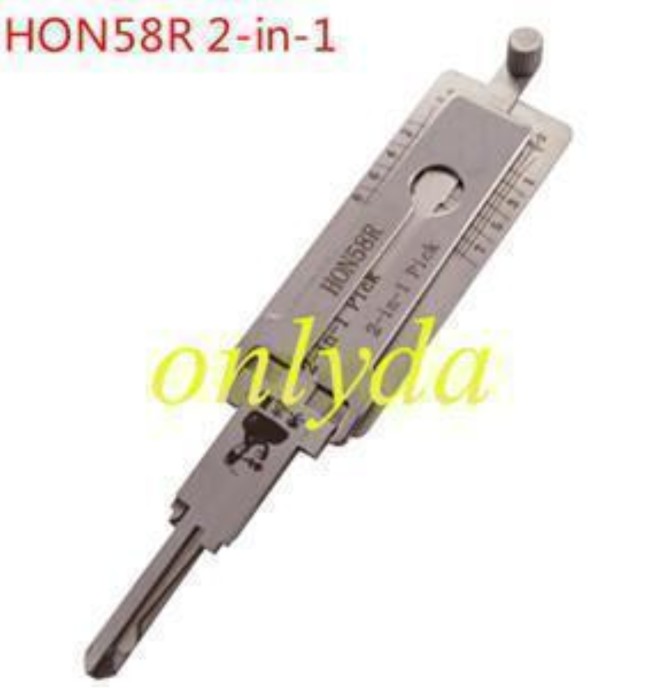 MOQ 20pcs Aftermarket ODM(Customize) High quality 2 in 1 tools, HON58R lock pick and decoder together 2 in 1 used for Honda motorcycle