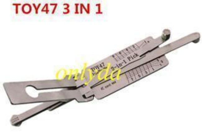 MOQ 20pcs Aftermarket ODM(Customize) High quality  2 in 1 tools，TOY47  3 in 1 decode and lockpick for Toyota