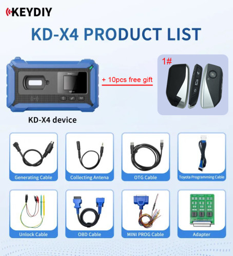 Free 10pcs  KD FGB57 Remote +Keydiy KD-X4 set , the KDX4 Professional Universal Key Programmer,  supports detection, generating,copy, programming, matching... Locksmith professional essential equiment KD-X4