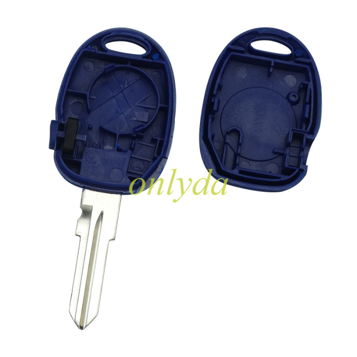 For Fiat  1 button remote  key blank with badge (blue color)