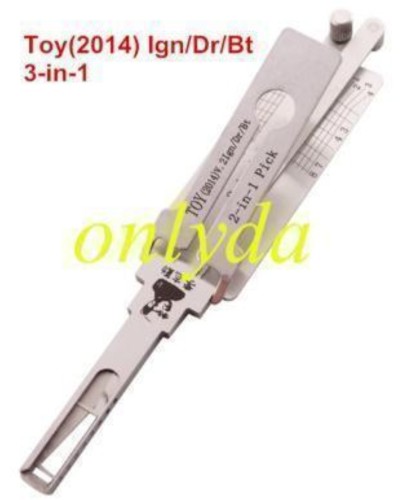 MOQ 20pcs Aftermarket ODM(Customize) High quality  2 in 1 tools，TOY2014 V.2 toyota 4 track  3 in 1 decode and lockpick