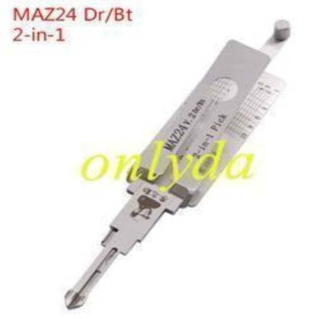 MOQ 20pcs Aftermarket ODM(Customize) High quality 2 in 1 tools,Mazda MAZ24 lockpick and decoder 2 in 1 used for Mazda ,Soueast,Haima
