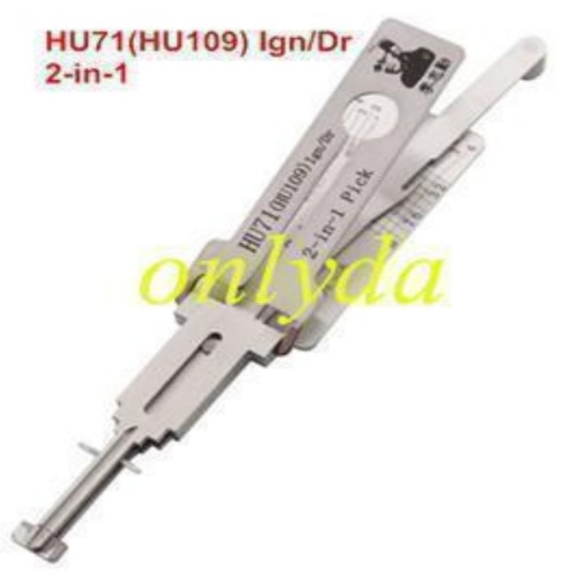 MOQ 20pcs Aftermarket ODM(Customize) High quality 2 in 1 tools,HU71 for Landrover and SCANIA trunk 2 in 1 decoder and lockpick
