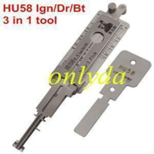 MOQ 20pcs Aftermarket ODM(Customize) High quality  2 in 1 tools，  HU58-3-IN-1 Lock pick, for ignition lock, door lock, and decoder,!used for  BMW all series  before 2002 year;  Morgan