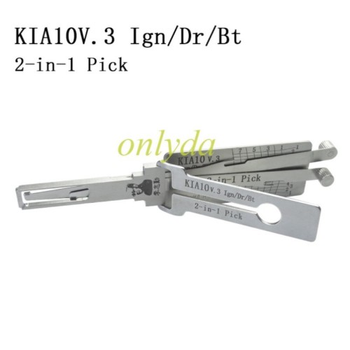 MOQ 20pcs Aftermarket ODM(Customize) High quality  2 in 1 tools，KIA10V.3  and kia 2017 year verna 2 track,  2 in 1 decode and lockpick
