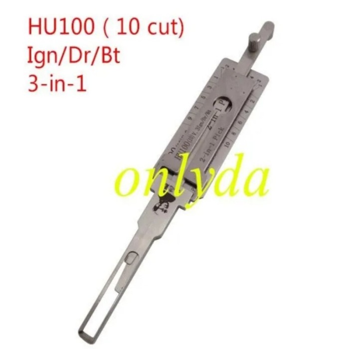 MOQ 20pcs Aftermarket ODM(Customize) High quality  2 in 1 tools， Buick, new opel-HU100（10 cut) 3-IN-1 Lock pick, for ignition lock, door lock, and decoder,1  used for Buick Regal, the new LaCrosse,  Hideo Cruze