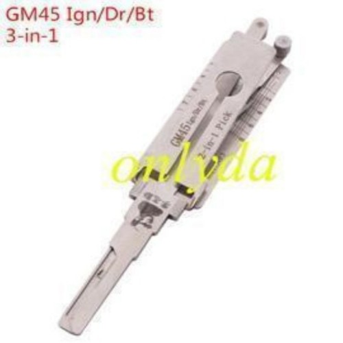 MOQ 20pcs Aftermarket ODM(Customize) High quality  2 in 1 tools，GM45  lock pick and decoder  together  2 in 1 used for -chevrolet -holen