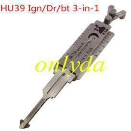 MOQ 20pcs Aftermarket ODM(Customize) High quality  2 in 1 tools，HU39(Ign/Dr/Bt） 2 In 1  lock pick and decoder     used for Benz 4 track
