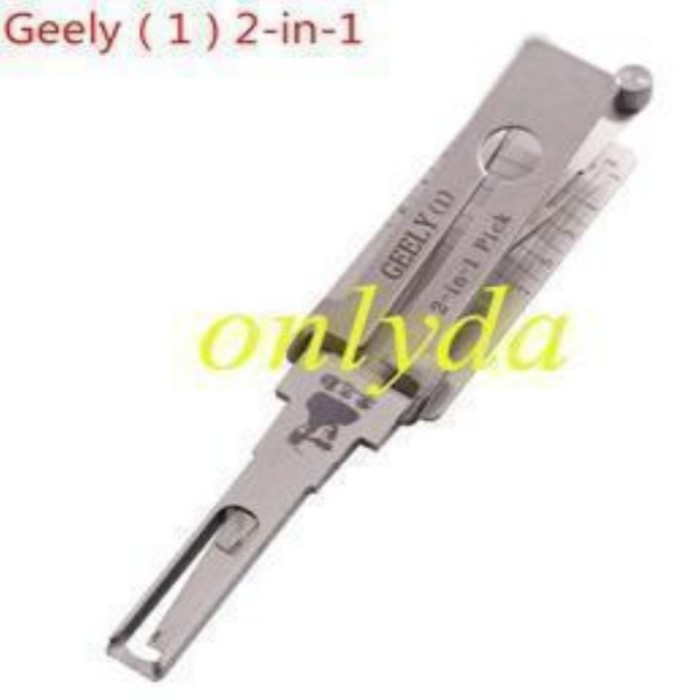 MOQ 20pcs Aftermarket ODM(Customize) High quality  2 in 1 tools， Geely 2 In 1  lock pick and decoder     genuine ! Used for Geely