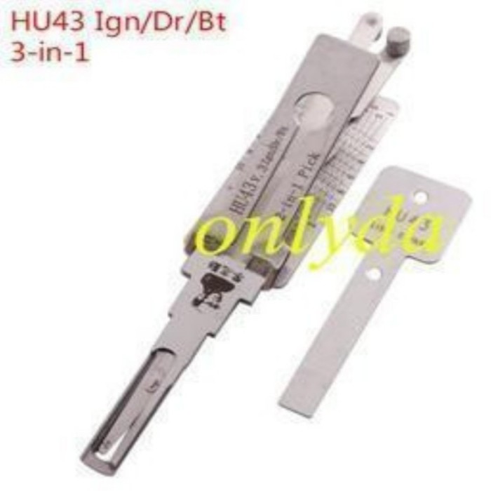 MOQ 20pcs Aftermarket ODM(Customize) High quality  2 in 1 tools，  HU43 -3 in-1 lockpick for igntion lock  door lock  and decoder  together  3 in 1