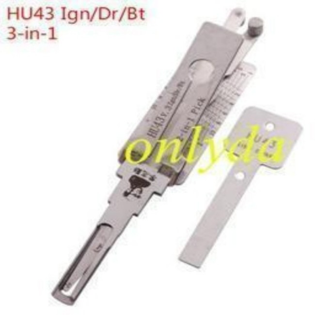 MOQ 20pcs Aftermarket ODM(Customize) High quality 2 in 1 tools, HU43 -3 in-1 lockpick for igntion lock door lock and decoder together 3 in 1