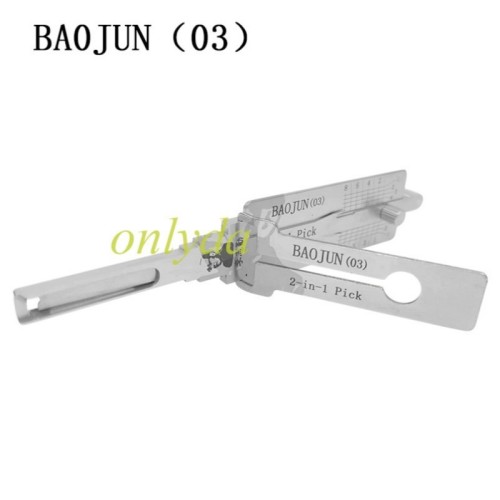 MOQ 20pcs Aftermarket ODM(Customize) High quality  2 in 1 tools，BAOJUN(03) civil lock tool