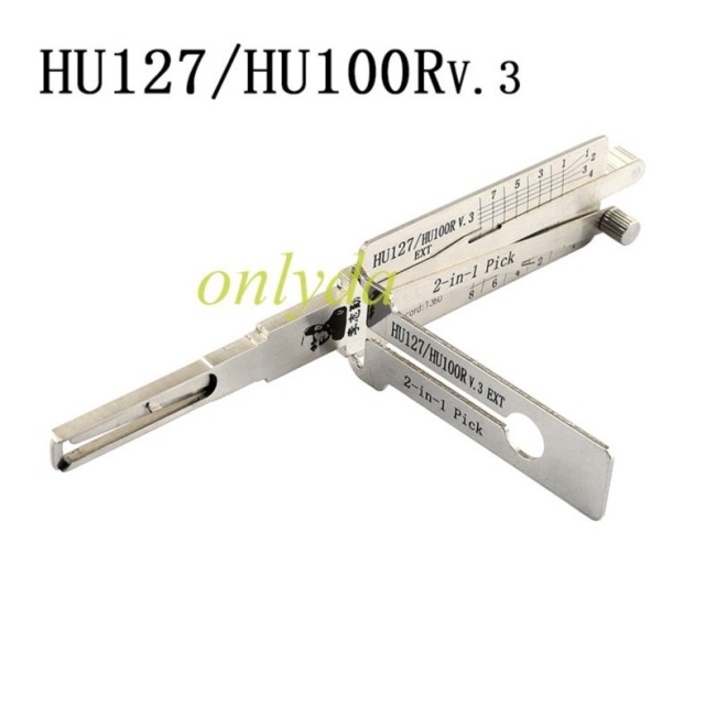 MOQ 20pcs Aftermarket ODM(Customize) High quality 2 in 1 tools,HU127T/HU100R V.3 EXT Lock pick and decoder together 2 in 1 used for New BMW