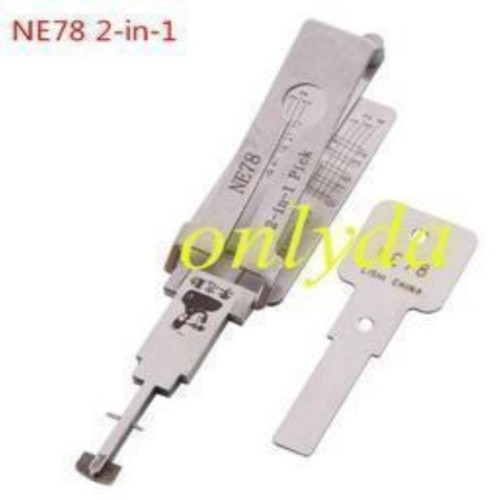 MOQ 20pcs Aftermarket ODM(Customize) High quality  2 in 1 tools，NE78-Peugeot 2-IN-1 Lock pick, for ignition lock, door lock, and decoder,      used for Peugeot 406 only