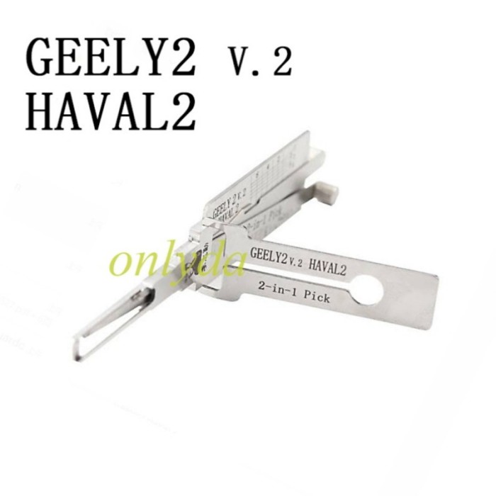 MOQ 20pcs Aftermarket ODM(Customize) High quality  2 in 1 tools，Geely 2 V.2 HAVAL2    2 In 1  lock pick and decoder     genuine ! Used for Geely