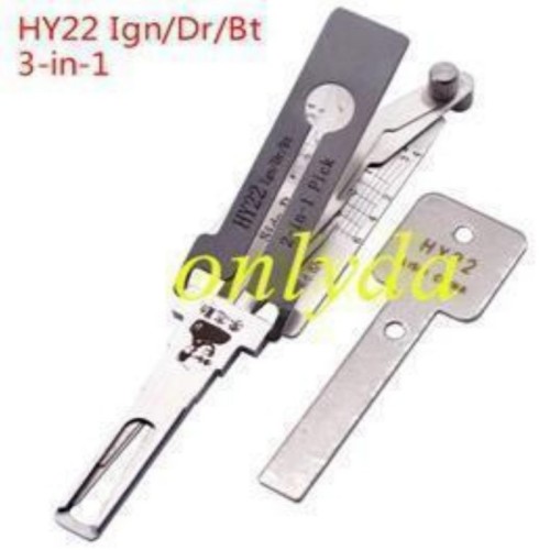 MOQ 20pcs Aftermarket ODM(Customize) High quality  2 in 1 tools，HY22 Hyundai,Kia, K5, X34, Sonata car  3-IN-1 Lock pick, for ignition lock, door lock, and decoder, combination    used for Hyundai,Kia, K5, X34, Sonata